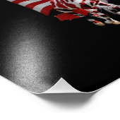 Pferde Amerikanisches Flaggenpferd Fotodruck (Ecke)