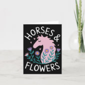 Pferde & Amphe; Blume - Pferdefreunde Karte (Vorderseite)