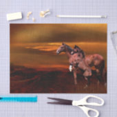 Pferde an der Dämmerung Seidenpapier (Handwerk)