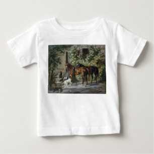 Pferde an der Porch (von Albrecht Adam) Baby T-shirt