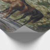 Pferde an der Porch (von Albrecht Adam) Geschenkpapier (Ecke)