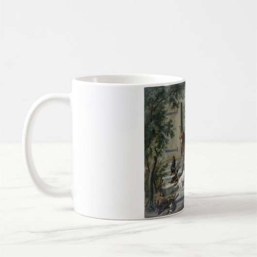 Pferde an der Porch (von Albrecht Adam) Kaffeetasse (Links)