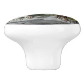 Pferde an der Porch (von Albrecht Adam) Keramikknauf (Seitenansicht)