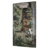 Pferde an der Porch (von Albrecht Adam) Klemmbrett (Links)