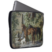 Pferde an der Porch (von Albrecht Adam) Laptopschutzhülle (Vorne Rechts)