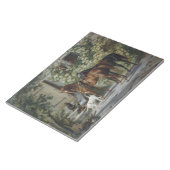 Pferde an der Porch (von Albrecht Adam) Notizblock (angewinkelt)