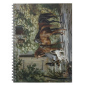 Pferde an der Porch (von Albrecht Adam) Notizblock (Vorderseite)