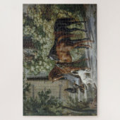 Pferde an der Porch (von Albrecht Adam) Puzzle (Vertikal)