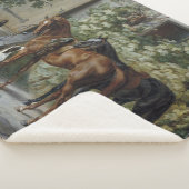 Pferde an der Porch (von Albrecht Adam) Sherpadecke (3/4)