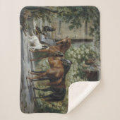 Pferde an der Porch (von Albrecht Adam) Sherpadecke (Vorderseite)