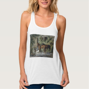 Pferde an der Porch (von Albrecht Adam) Tank Top