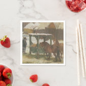 Pferde an Weihnachten Serviette (Beispiel)