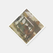 Pferde an Weihnachten Serviette (Ecke)