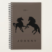 Pferde - Anpassbar + Ihren Text / Namen hinzufügen Planer (Vorderseite)