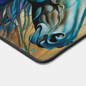 Pferde Aquamarin Schreibtischunterlage (Ecke)