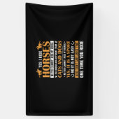 Pferde Art Yes I Ride Pferde Banner (Vertikal)