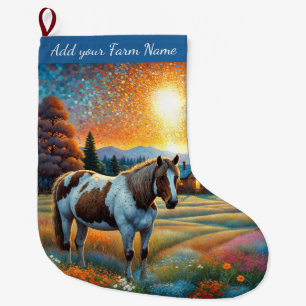Pferde auf dem Bauernhof Großer Weihnachtsstrumpf