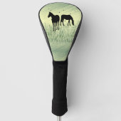 Pferde auf dem Feld Golf Headcover (Vorderseite)