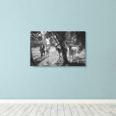 Pferde auf dem Feld Leinwanddruck (Insitu (Holzboden))