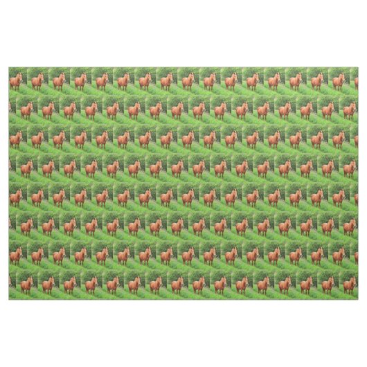 Pferde auf dem Land Stoff (Yard (91,4 cm))