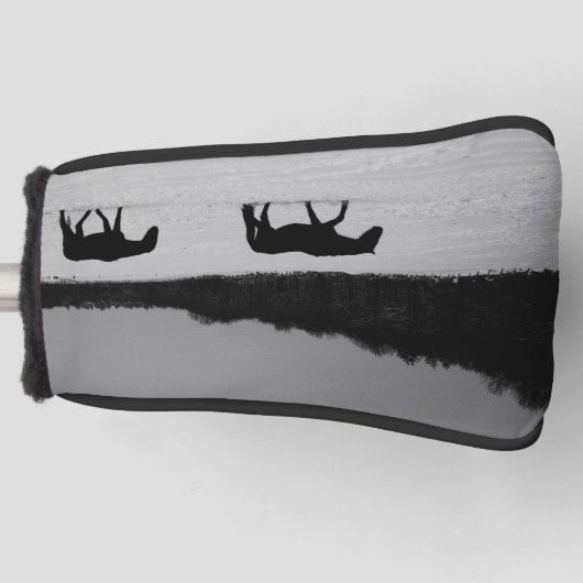 Pferde auf dem Schnee pccn Golf Head Cover Golf Headcover (Vorderseite)