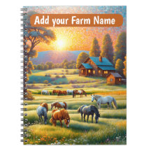 Pferde auf der Farm Wildblumenwiese