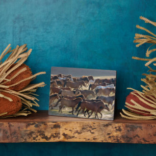 Pferde auf der Ranch, Innere Mongolei, China Fotoplatte