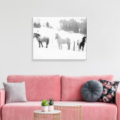 Pferde auf der Ranch Leinwanddruck (Insitu (Wohnzimmer))