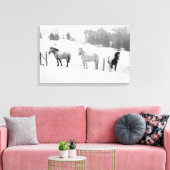 Pferde auf der Ranch Leinwanddruck (Insitu (Wohnzimmer))