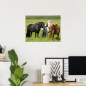 Pferde auf der Ranch, Südisland Poster (Heimbüro)