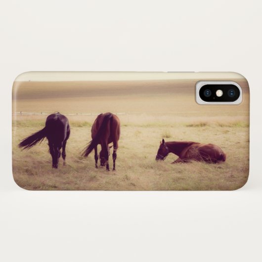 Pferde auf der Weide 002 Case-Mate iPhone Hülle (Rückseite (Horizontal))