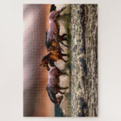 Pferde auf einem Schaummeer Puzzle (Vertikal)