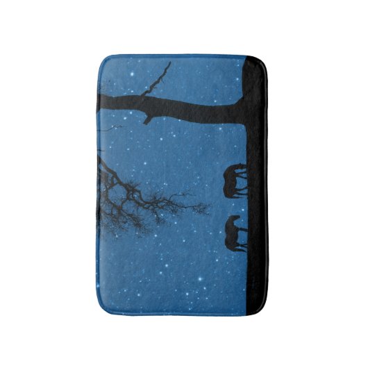 Pferde auf Nachtmatte Badematte (Vorderseite Vertikal)