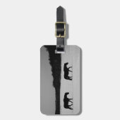 Pferde auf Schnee cd ltcnm Gepäckanhänger (Vorderseite vertikal)