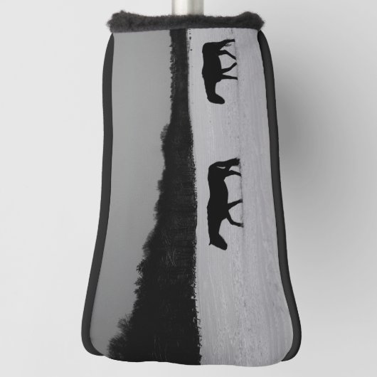 Pferde auf Schnee pccna Golf Headcover (Rotieren 90)