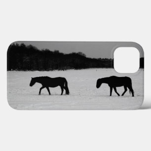 Pferde auf Snow-ipha Case-Mate iPhone Hülle