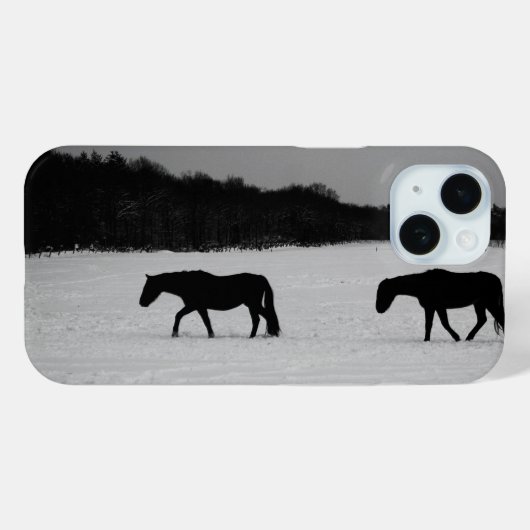 Pferde auf Snow-ipha Case-Mate iPhone Hülle (Rückseite (Horizontal))