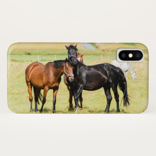 Pferde auf Weide 003 Case-Mate iPhone Hülle (Rückseite (Horizontal))