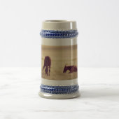 Pferde auf Weide Bierglas (Mittel)