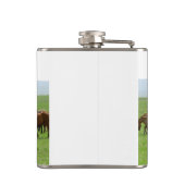 Pferde auf Weide - Landschaftsfotografie Flachmann (Rückseite)