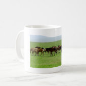 Pferde auf Weide - Landschaftsfotografie Kaffeetasse (Vorderseite Links)