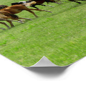 Pferde auf Weide - Landschaftsfotografie Poster (Ecke)