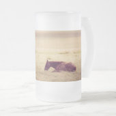 Pferde auf Weide Mattglas Bierglas (VorderseiteRechts)