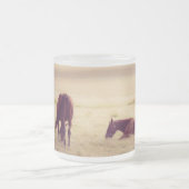 Pferde auf Weide Mattglastasse (Mittel)