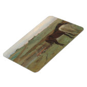 Pferde auf Wiese, Ölgemälde, Edgar Degas Magnet (Linke Seite)