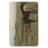 Pferde auf Wiese, Ölgemälde, Edgar Degas Magnet (Vertikal)