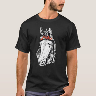 Pferde-Bandana Pferdegesicht T-Shirt