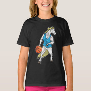 Pferde Basketballspieler Basketball T-Shirt