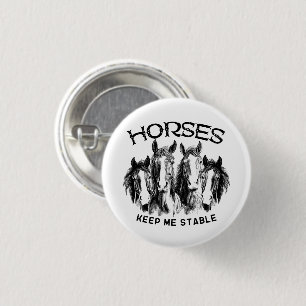 Pferde Behalten Stable - Pferde Tierliebhaber Button