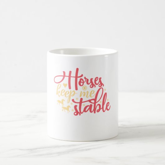 Pferde Behielt mich stabil Kaffeetasse (Mittel)